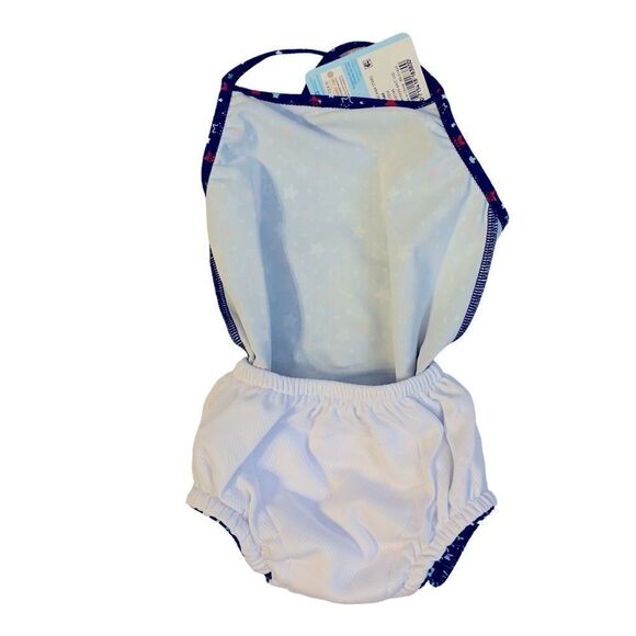 Swim Diaper Bathing Suit Baby Girl Green Sprouts Size 12 Months New With Tags - Picture 5 of 5